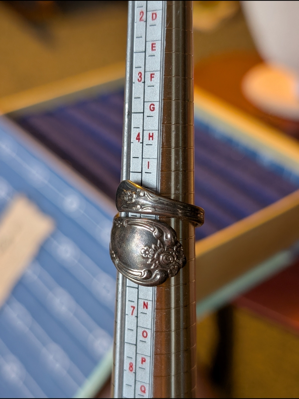 Vintage Spoon Ring in Silver Tone